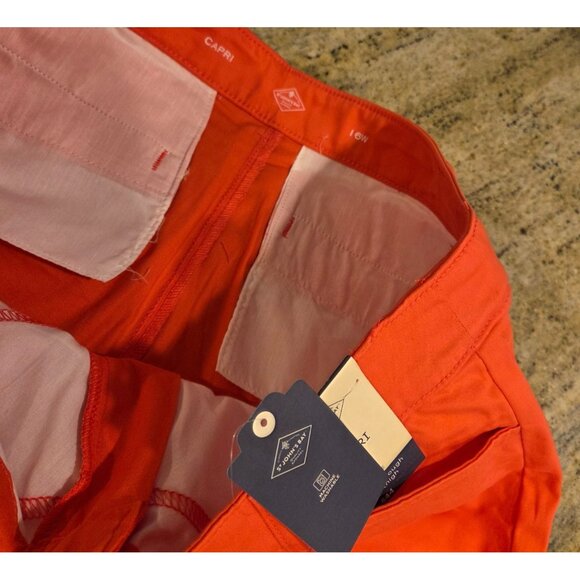 ~NWT~ST JOHNS BAY Size 16 Mid-Rise  Secretly Slender CAPRI PANTS - Coral 38x19 - Picture 9 of 15